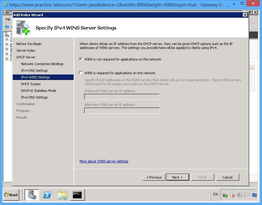 Practice Labs screenshot.